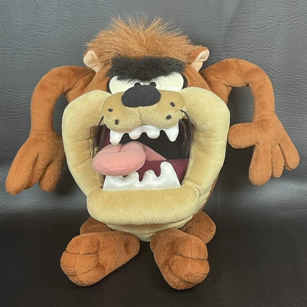 Tyco Playtime Looney Tunes Tasmanian Devil 1994 16" Plush Stuffed Animal Toy